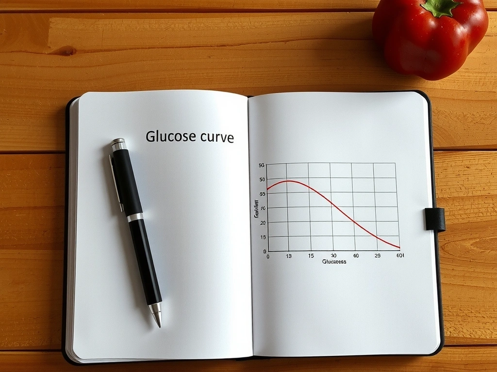 Glucose curve in lab notebook