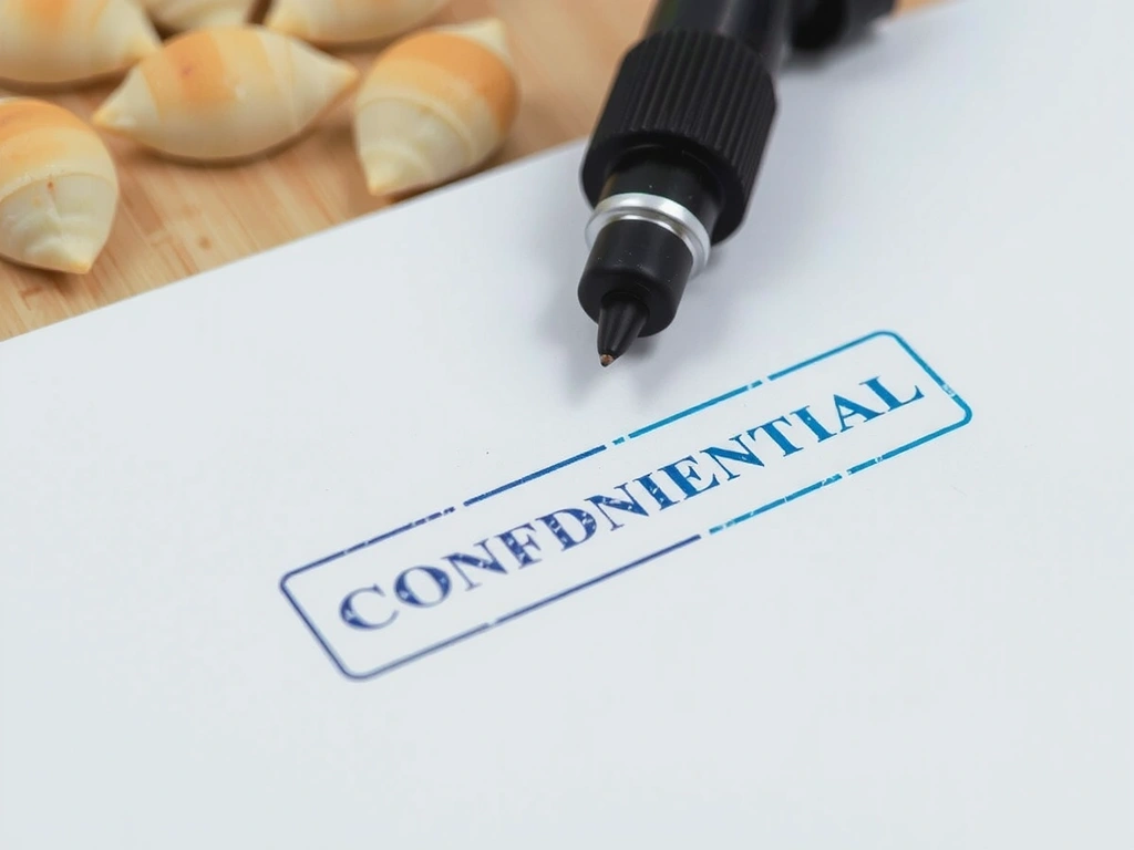 Clinical notebook with confidentiality mark